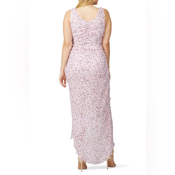 Nicholas Silk Floral Drape Front Dress - Picture 4 of 6